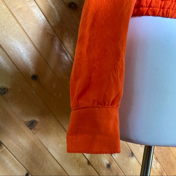 Anthropologie Cartonnier Eisenhower Orange Jacquard Bomber Jacket 
Sz XS - Picture 9 of 12